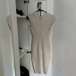 Cream Herve leger dress small